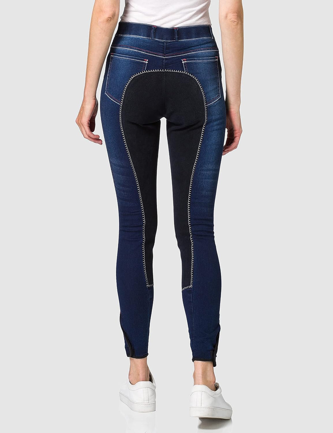 HKM Herren Reithose Summer Denim mit 3/4 Alos Besatz 36 Jeansblau/Dunkelblau, 36 Jeansblau/Dunkelbla
