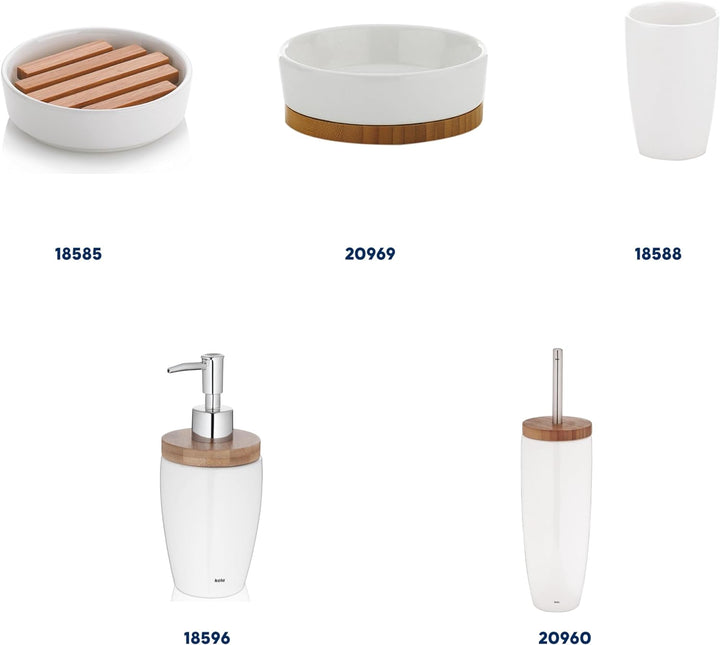 kela, Keramik, Weiss, WC-Bürste Garnitur, WC-Bürste Garnitur