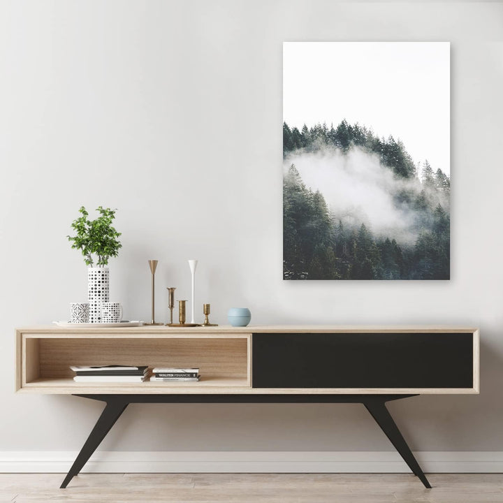 Feeby Vlies Leinwandbild Pflanzen Bäume Natur Wald 60x90 cm Druckbild Wandbild Wanddekoration Deko W