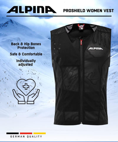 ALPINA PROSHIELD WOMEN VEST - Flexibler, Atmungsaktiver & Individuell Einstellbarer Rückenprotektor