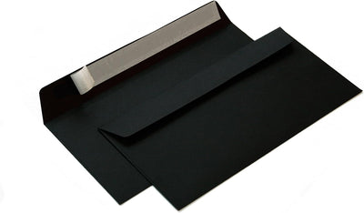 Briefumschläge DIN lang C6/5 114x229 mm schwarz 120 g/m² ohne Fenster haftklebend (Artikel: 214A) (5