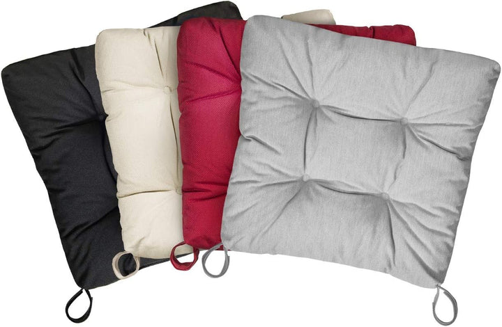 Traumnacht Stuhlkissen Premium 4er Set, mit einem Baumwollbezug, 38 x 40 x 7 cm, beige, Öko-Tex zert
