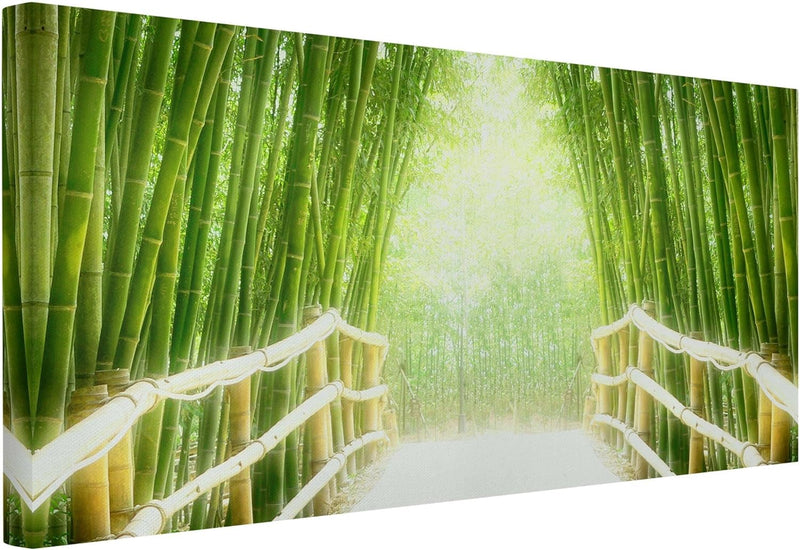 Bilderwelten Leinwandbild - Bamboo Way - Quer 1:2, 30cm x 60cm, 30cm x 60cm