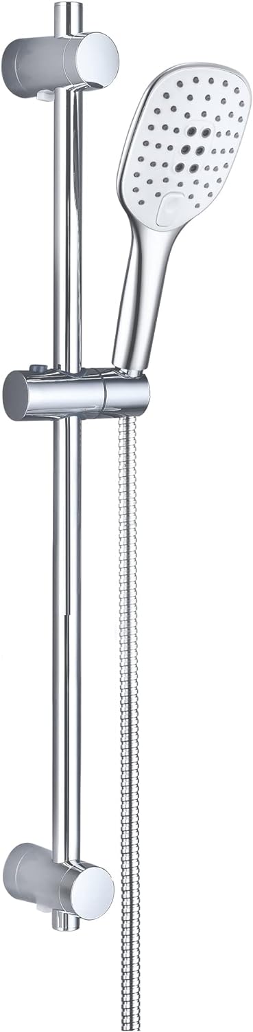 JOHO Duschsystem Duschset Duschbrause mit Schlauch und Halterung, Brausestangeset 0.7m Duschstange m