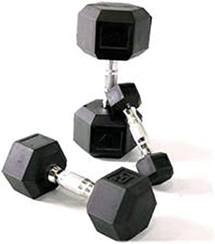 G5 HT SPORT Professionelle gummierte sechseckige Hantel von 1 bis 50 kg | Gewichtheben im Fitnessstu