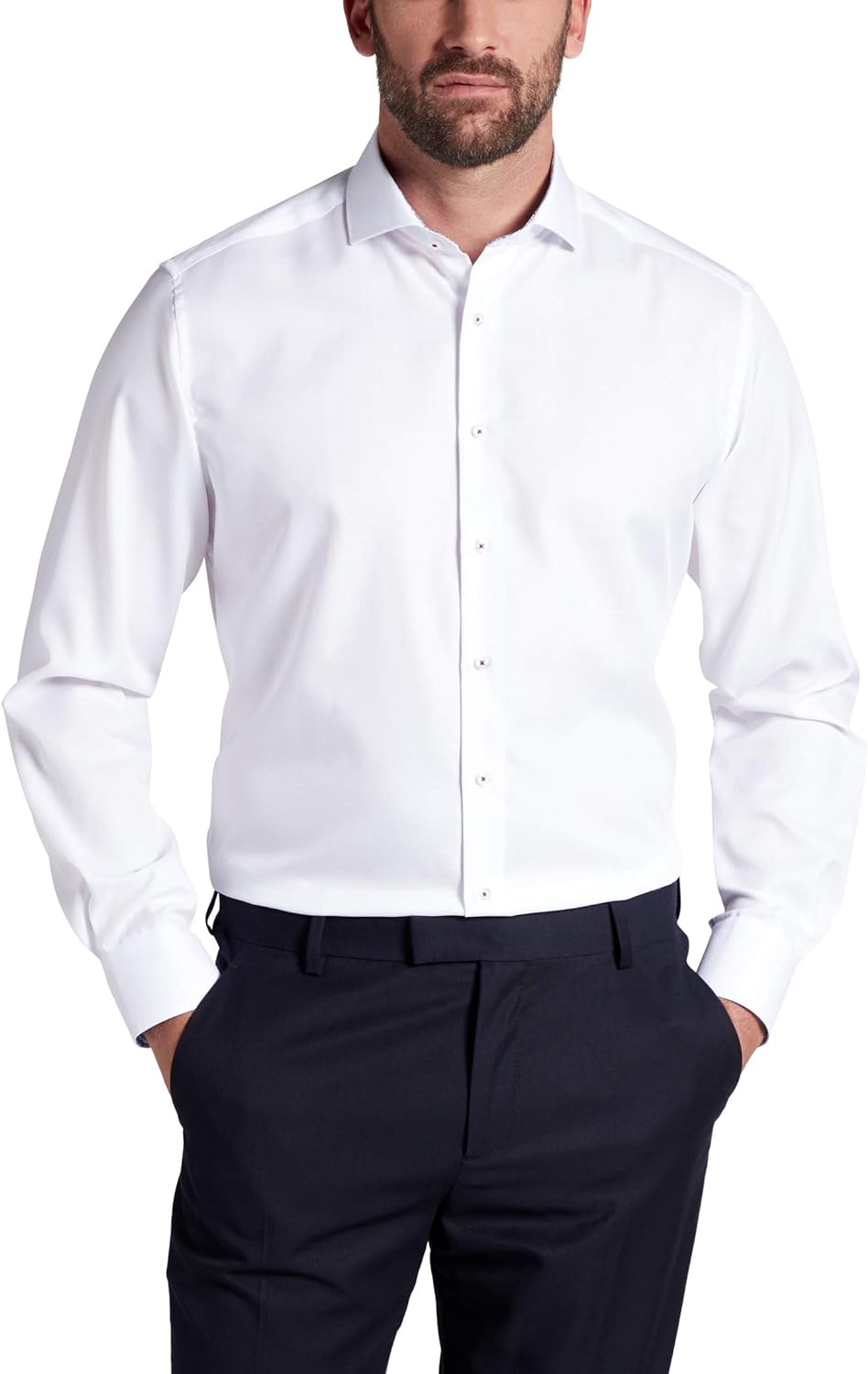eterna Langarm Hemd Modern Fit strukturiert
