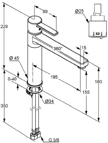 Kludi 389730575 Zenta Spültischarmatur, Chrom