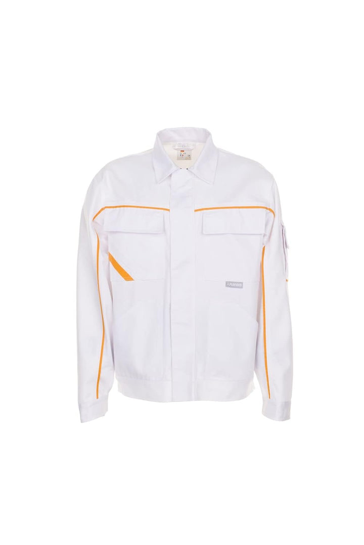 Planam Highline Herren Bundjacke reinweiss gelb Modell 2317 Grösse 60 Reinweiss/Gelb 60, Reinweiss/G