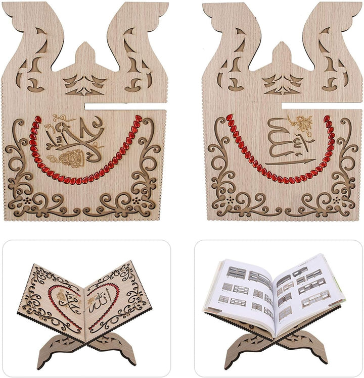 Koran Buchhalter, Koran Stand, Carving Desktop Home Dekoration für Anbetung Schrift Bücherregal Lese
