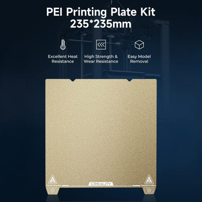 Creality Official Ender 3 S1 Pro Build Plate PEI Bett, PEI Blatt 235x235mm Flexible abnehmbare Feder