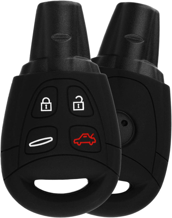 KeyGuardz Autoschlüssel-Gehäuse für Saab 9-3 9.5 LTQSAAM433TX schwarz, schwarz