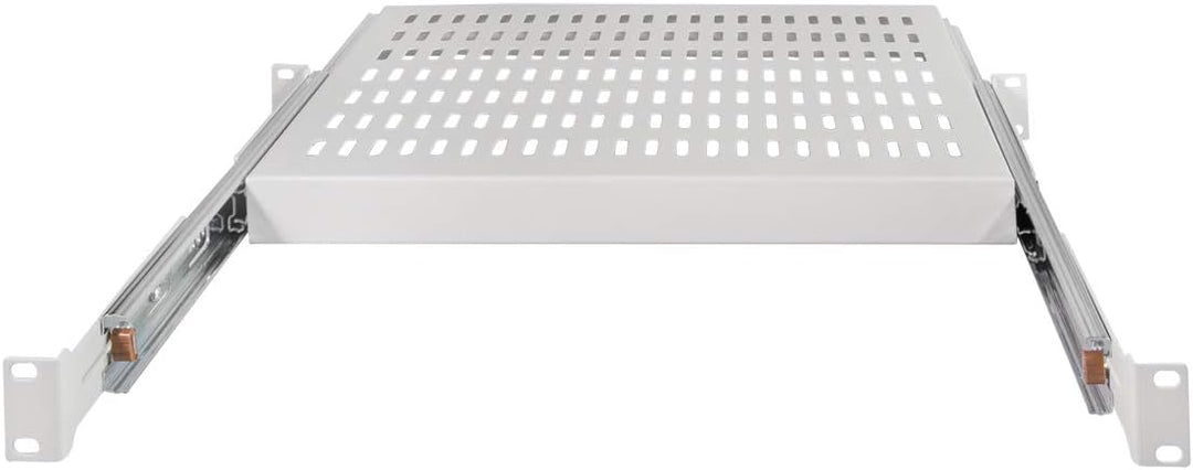 LogiLink SF1S65G - Ausziehbarer Fachboden (1 HE) für Stand-, Serverschränke mit 800mm Tiefe, 35kg Tr