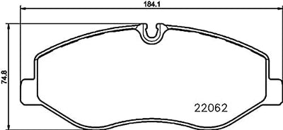 HELLA PAGID 8DB 355 021-961 Bremsbelagsatz - T2414 - Dicke/Stärke: 20.8mm - Bremssystem: Brembo - fü