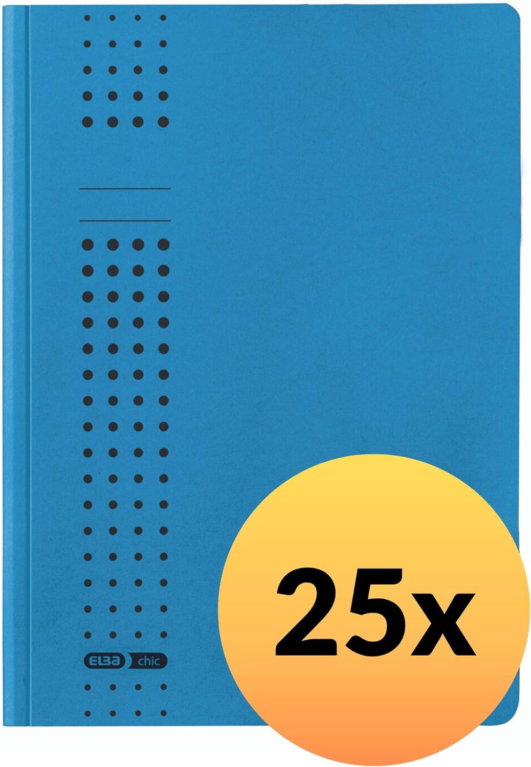 ELBA Sammel-Mappe chic, für A4, aus Karton, 3 Innenklappen, blau, 25er Pack blau Sammelmappe chic, b