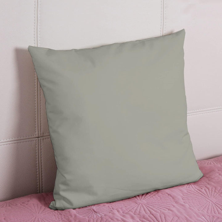 Pizuna Luxuriöser Soft-Satin 2er Pack Kissenbezug 80 x 80 cm Silber, 800 Fadenzahl Baumwolle Quadrat
