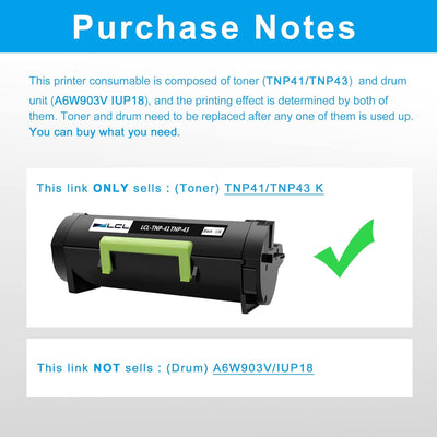 LCL Kompatibel Toner TNP41 TNP-41 TNP43 TNP-43 A6WT00H A6WT00W 10000Pages als Ersatz für Konica Mino