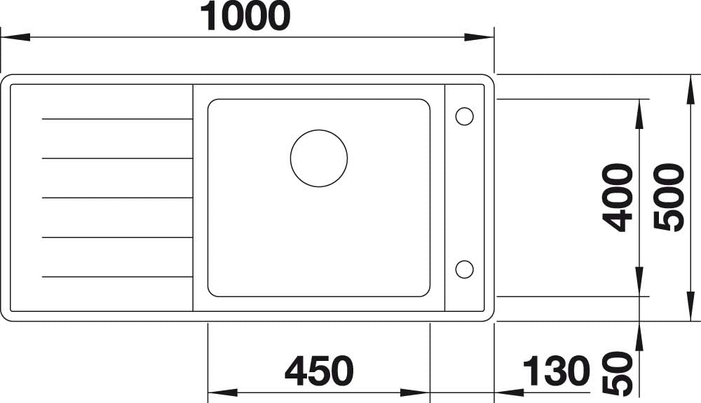 BLANCO ANDANO XL 6 S-IF | Edelstahl | Einbauart: Einbau von Oben & Flächenbündig | Hauptbecken recht