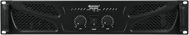 Omnitronic XPA-1000 Endstufe | Stereo-PA-Verstärker mit Limiter, 2 x 500 W / 4 Ohm, 2 x 375 W / 8 Oh