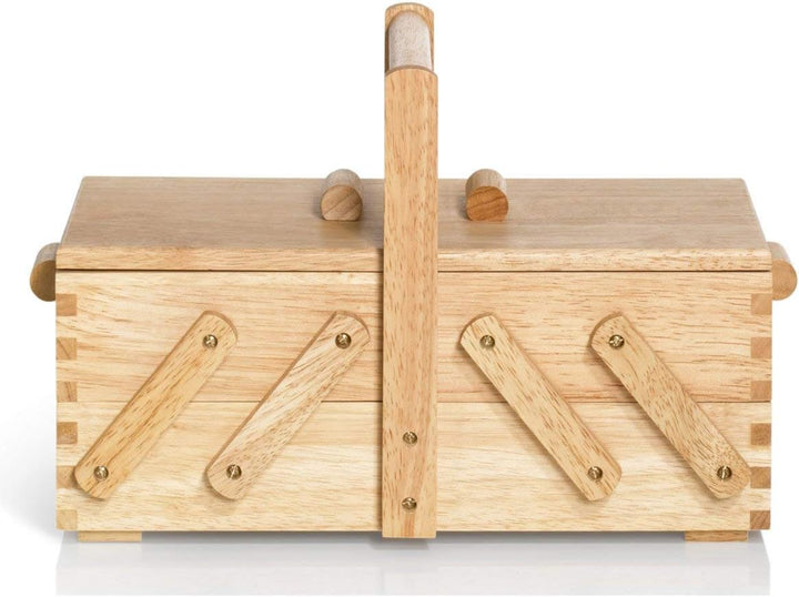 Prym 612545 Nähkasten/Nähkästchen aus hellem Holz, S