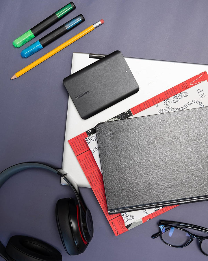Toshiba Canvio Basics HDTB520XK3AA Externe Festplatte, 2 TB, USB 3.0, Schwarz Zeitgenössisch Schwarz