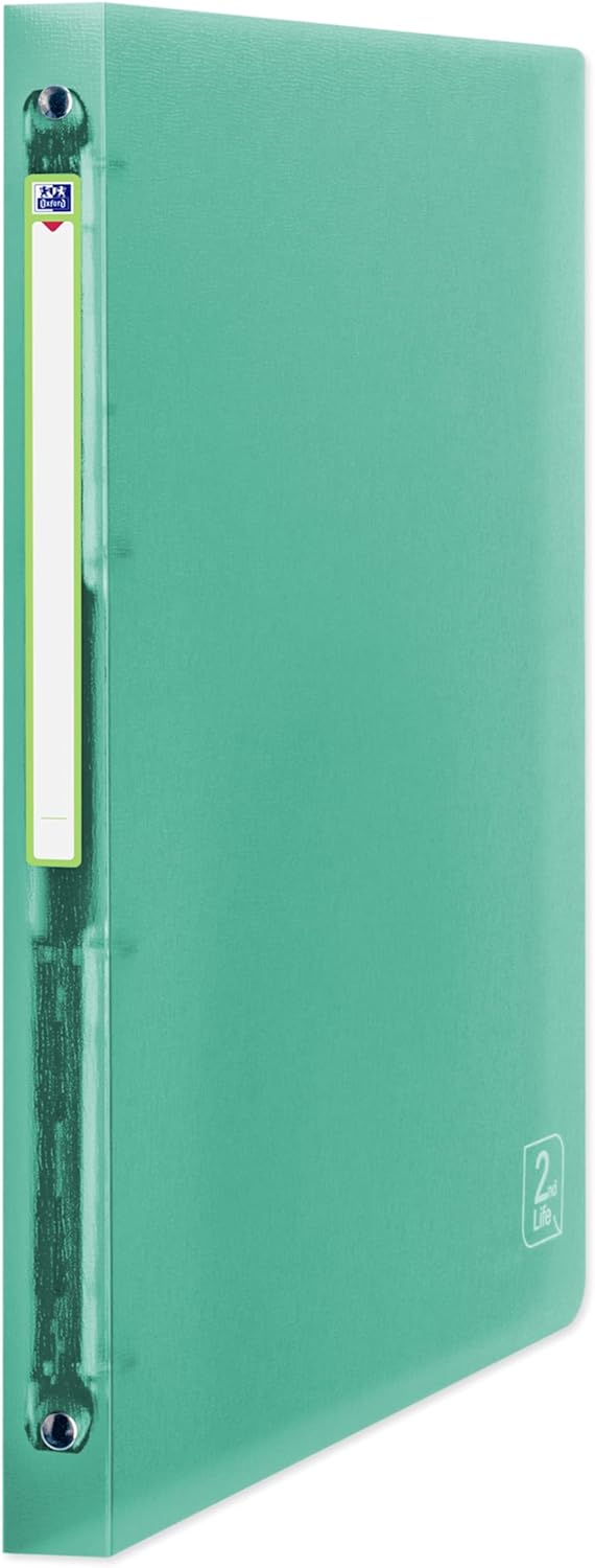 Oxford Kunststoff-Ringbuch 2nd Life, 12er Pack, DIN A4, 4 Farben 4 Ringe mit 2cm Füllhöhe 12 Stück i