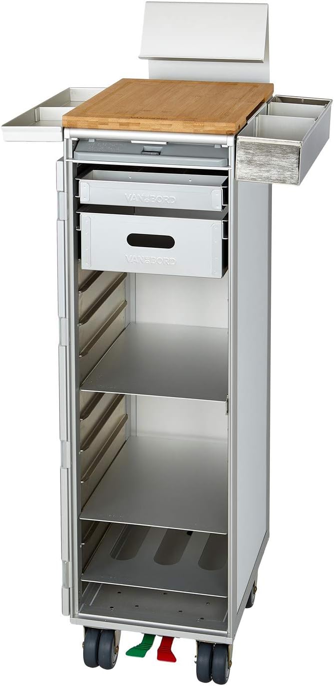 VanDeBord Ausstattungspaket Küche & Grillen, Zubehör für Flugzeugtrolleys, Einschub, Fachboden, Flas