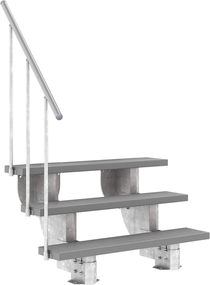 Aussentreppe DOLLE Gardenstep mit 3 Stufen (Geschosshöhe: 55,5-67,5 cm) │ 120 cm Stufenbreite │ Stuf