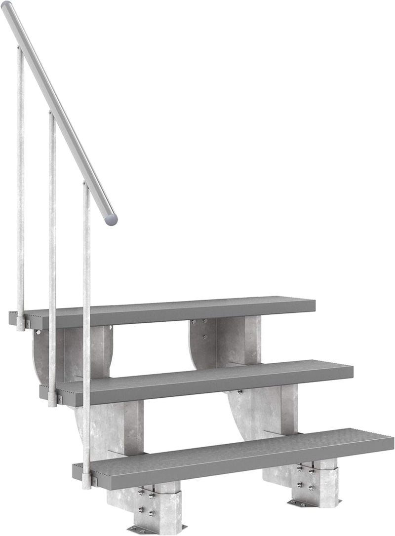 Aussentreppe DOLLE Gardenstep mit 3 Stufen (Geschosshöhe: 55,5-67,5 cm) │ 120 cm Stufenbreite │ Stuf
