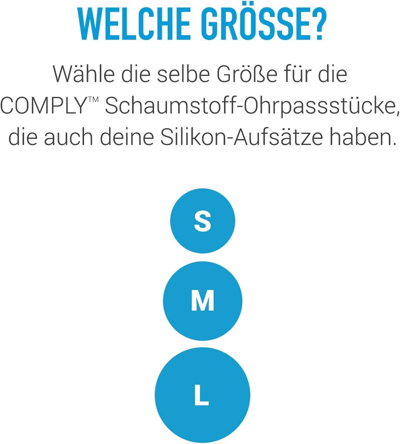 Comply T-400 Isolation 3 Ohradapter - Grösse M (Mittelgross) - Schwarz T-400 Grösse M (Mittelgross),