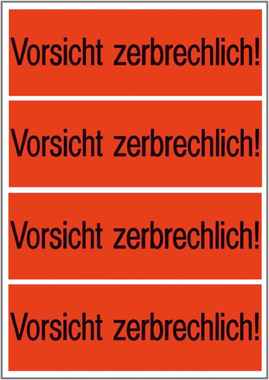 HERMA 6758 Vorsicht zerbrechlich Aufkleber, 1000 Stück, 39 x 118 mm, selbstklebend, klein, Warnhinwe