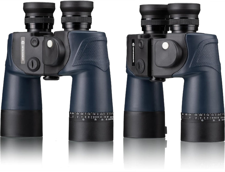 Bresser Fernglas 7x50 BinoSail für Segler, wasserdicht, mit Kompass und Strichplatte zur Entfernungs