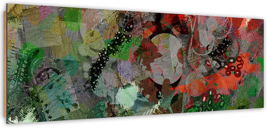 Feeby Dekobild Abstraktes Design Deko Wand Kunstdruck Stilvoll mehrfarbig 140x45 cm Deco panel 140x4