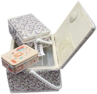 Ackermann Nähkorb-Set mit Tragegriff (1x gross und 1x mittel) + 1x kleine Accessoires-Box aus Metall