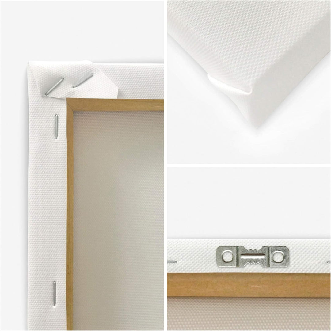 Feeby Leinwand Bilder - Fensterblick Natur- 90x60 cm- Deko Wohnzimmer - Wandbilder Schlafzimmer - De