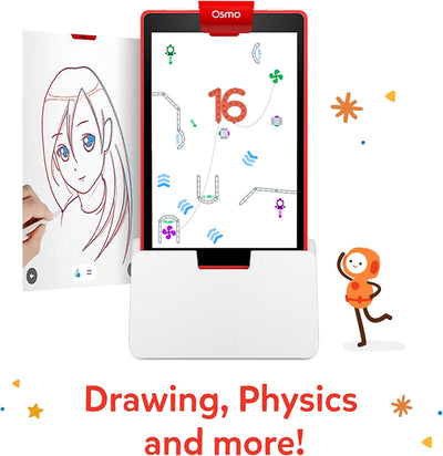 Osmo Basis für Fire Tablet – inklusive 2 haptischen Lernspiele – Fördert kreatives Zeichnen und Lösu