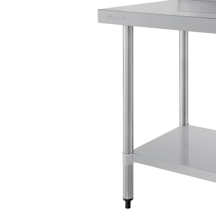Vogue Vorbereitungstisch aus Edelstahl, mit Aufsatz, 900 x 900 x 600 mm, gewerbliche Nutzung, Silber