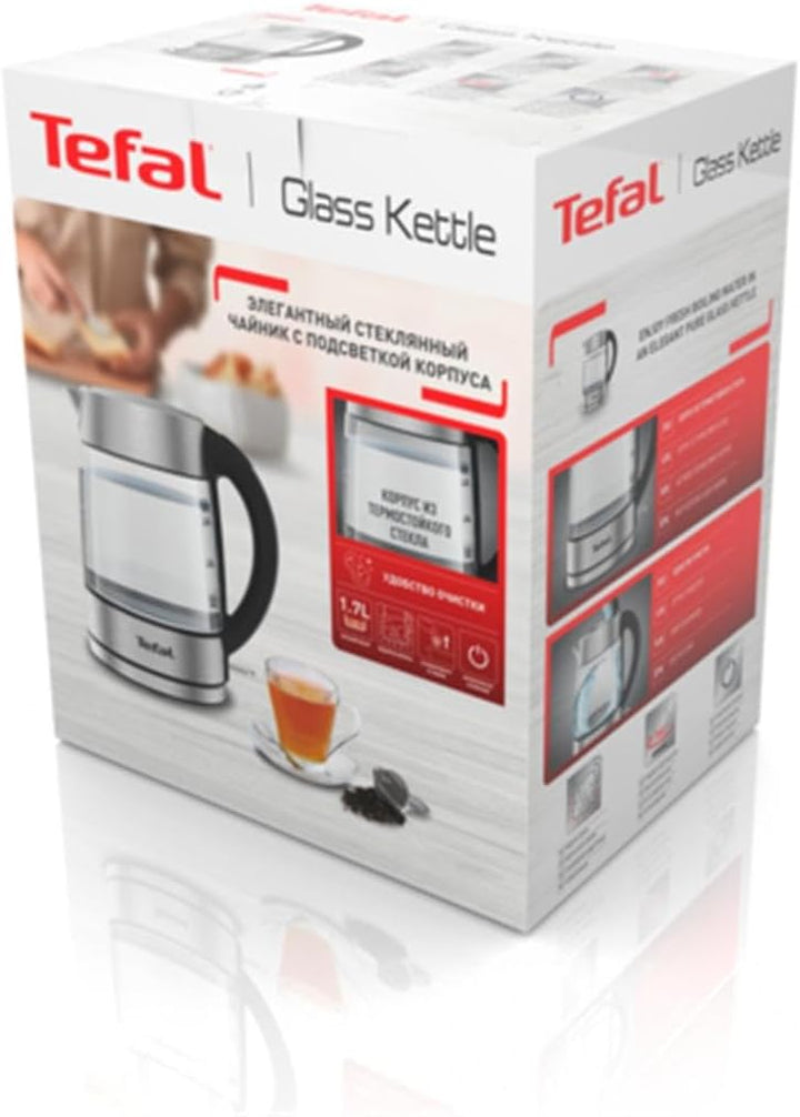 Tefal KI772D electric kettle 1.7 L 2400 W Stainless steel Transparent