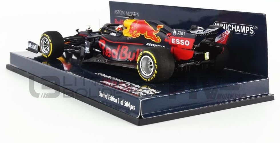 Minichamps 410191933 1:43 Aston Martin Red Bull Racing RB15-Max Verstappen-Winner Brasil GP 2019 Sam