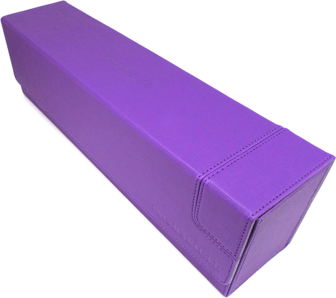 docsmagic.de Premium Magnetic Tray Long Box Purple Large - Card Deck Storage - Kartenbox Aufbewahrun