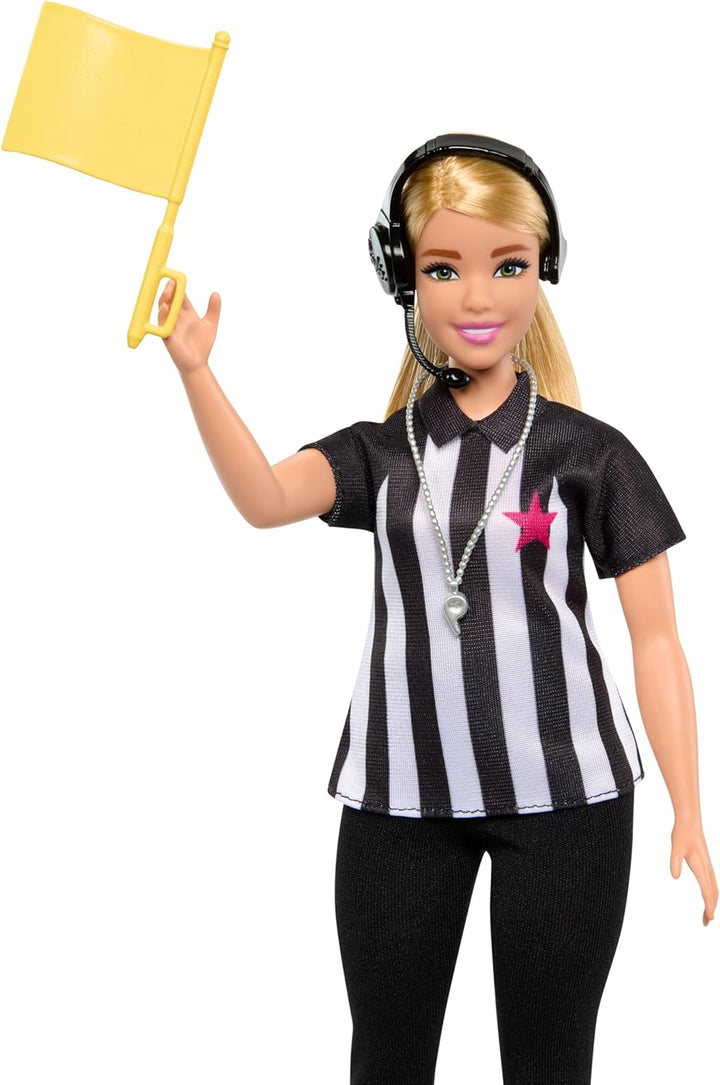 BARBIE Sportwelt - 4 einzigartige Puppen mit Managerin, Trainerin, Schiedsrichterin und Sportreporte