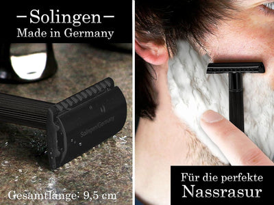 Rasierer Herren aus Solingen Nassrasierer Rasierhobel Made in Germany mit geschlossenem Kamm Sicherh