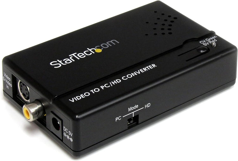 StarTech.com Composite und S-Video auf VGA Video Konverter mit Scaler - VGA zu RCA (YPbPr) Adapter -