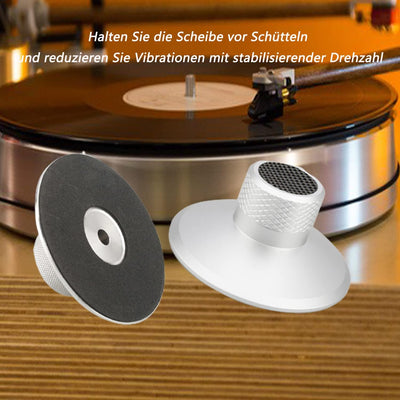 Brollitest Carbonfaser-Schallplattengewichtsscheibe, Vinyl-Gewichtsstabilisator, Schallplattenklamme