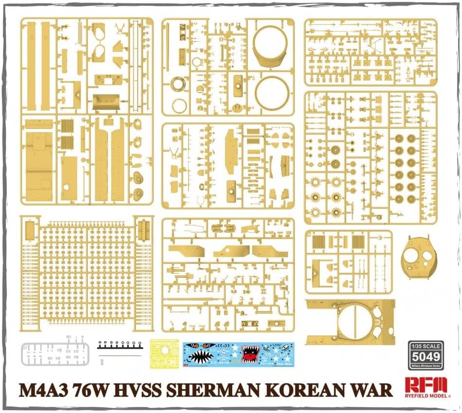Rye Field Model Modell Panzer M4a3 76 W Hvss Sherman Korean War