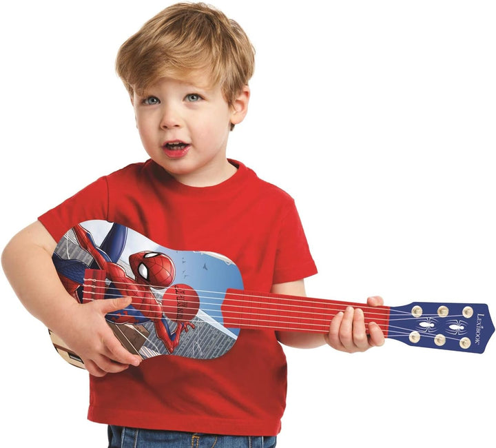 Marvel Spider-Man Peter Parker Meine erste Gitarre , 6 Nylonschnüre, 53 cm, Anleitung inklusive, bla