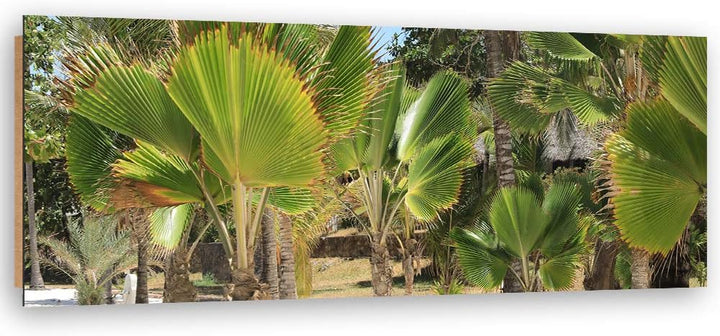 Wandbild XXL Blätter Deko Kunst Bilder Natur Grün 150x50 cm Deko paneel 150x50 cm Grün_C, Deko panee