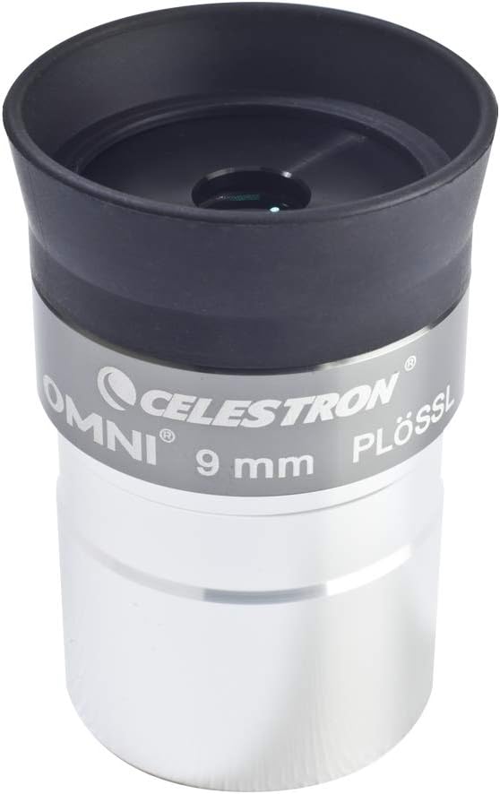 Celestron 93318 1-1/4-9 mm Omni Serie Okular, Schwarz, Silber, 9 mm