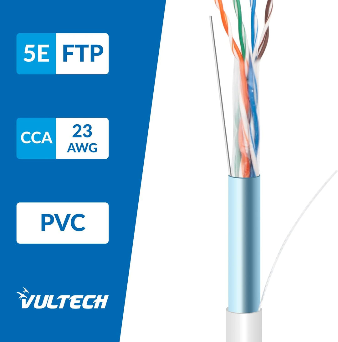 Vultech SC13102 – 100 Strang LAN, 5e FTP, Weiss 100 metri Cat.5e FTP, 100 metri Cat.5e FTP