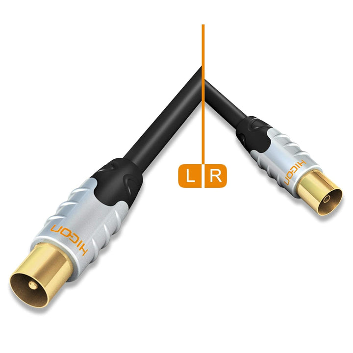 Hicon 5m HDTV Antennenkabel Ambience 4-Fach geschirmt 75 Ohm 120dB 500cm - HIA-AFAM-0500 5m / 16.40