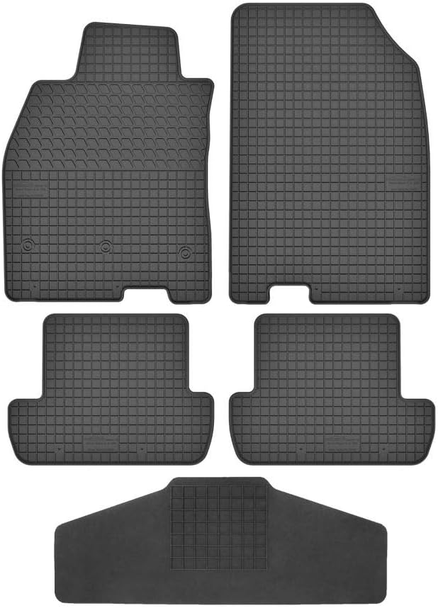 Fussmatten Vorne, Hinten + Tunnel Matte 5er Set für Renault Megane 3 III 2008-2016 Gummi Gumimatten